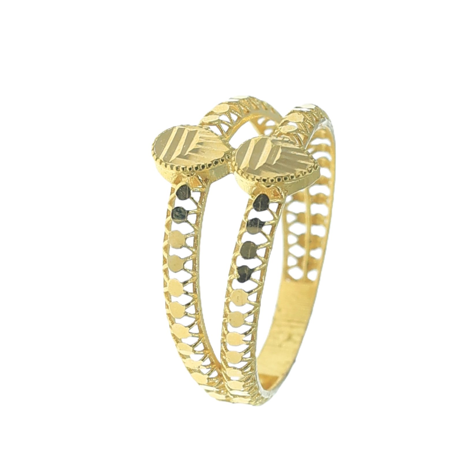 tsh003182024-T1QQF خاتم ذهب طابقين - الصورة 1