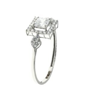 خاتم ذهب ابيض تصميم الماس