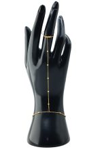 21K Gold Hand Chain with Ring